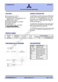 AS7C164A-15JCNTR Datasheet Cover