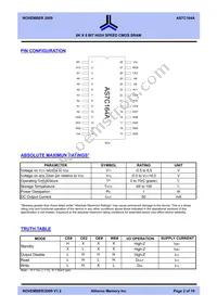 AS7C164A-15JCNTR Datasheet Page 2