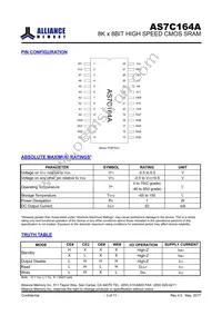 AS7C164A-15PIN Datasheet Page 3