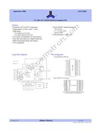 AS7C256B-15JIN Datasheet Cover
