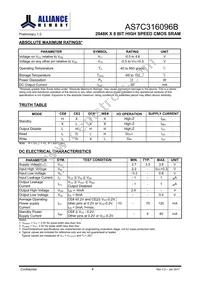 AS7C316096B-10BIN Datasheet Page 5