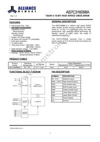 AS7C316098A-10BINTR Datasheet Page 2