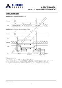 AS7C316098A-10BINTR Datasheet Page 6