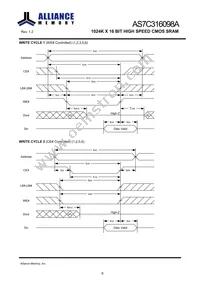 AS7C316098A-10BINTR Datasheet Page 7