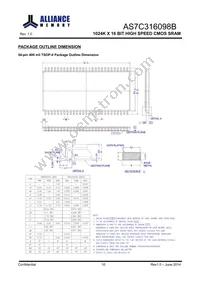 AS7C316098B-10TIN Datasheet Page 11