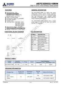 AS7C325632-10BINTR Datasheet Page 2