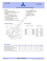 AS7C3256A-20TIN Datasheet Cover
