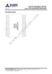 AS7C34096A-8TINTR Datasheet Page 3