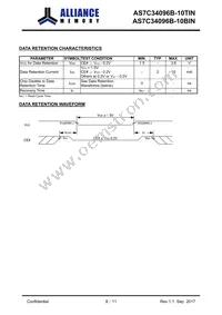 AS7C34096B-10BINTR Datasheet Page 8