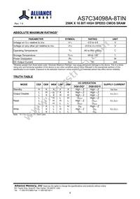 AS7C34098A-8TINTR Datasheet Page 5