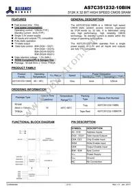 AS7C351232-10BIN Datasheet Page 2
