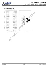 AS7C351232-10BIN Datasheet Page 3
