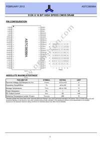AS7C38098A-10BINTR Datasheet Page 3