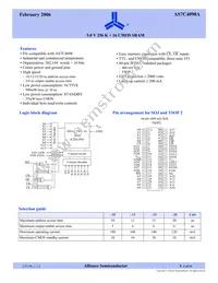 AS7C4098A-20TIN Datasheet Cover
