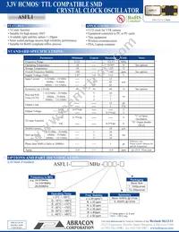 ASFL1-125.000MHZ-L-T Datasheet Cover