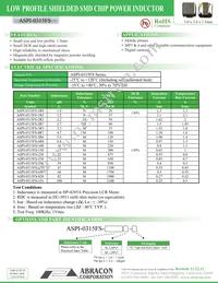 ASPI-0315FS-820M-T2 Datasheet Cover