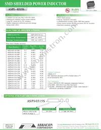 ASPI-0315S-470M-T Datasheet Cover
