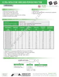 ASPI-0316S-330M-T3 Datasheet Cover