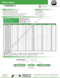ASPI-0403-680K-T Datasheet Cover