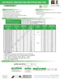 ASPI-0418FS-2R2M-T3 Datasheet Cover