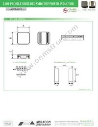 ASPI-0425-1R0N-T3 (3K/REEL) Datasheet Page 2