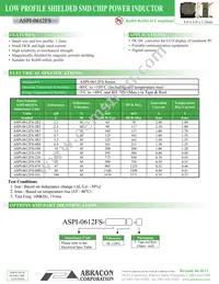 ASPI-0612FS-470M-T Datasheet Cover