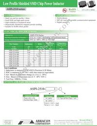 ASPI-2510-4R7M-T2 Datasheet Cover