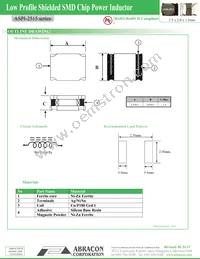 ASPI-2515-100M-T2 Datasheet Page 2
