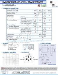 ASR433.42E-T Datasheet Cover