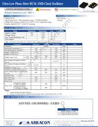 ASVMX-100.000MHZ-5ABD Datasheet Cover