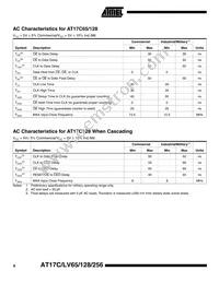 AT17C65-10CC Datasheet Page 8