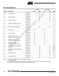 AT17F080-30TQI Datasheet Page 10