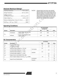 AT17F16A-30JI Datasheet Page 7