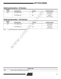 AT17LV020A-10JI Datasheet Page 11