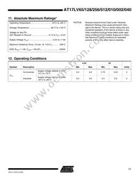 AT17LV040-10BJI Datasheet Page 11