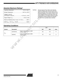 AT17N512-10PI Datasheet Page 7