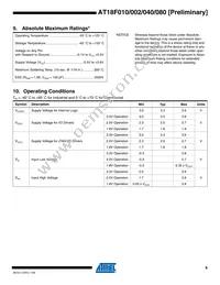 AT18F080-30XU Datasheet Page 9