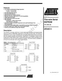 AT24C11Y1-10YU-1.8 Datasheet Cover