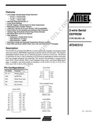 AT24C512-10TI-2.7-T Datasheet Cover
