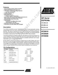 AT25040N-10SI-2.7 Datasheet Cover