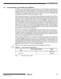 AT25DF041A-SSH-T Datasheet Page 21