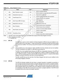 AT25F512B-SSH-T Datasheet Page 17