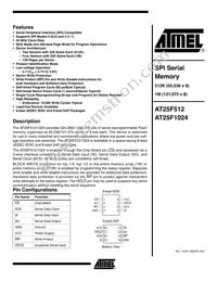 AT25F512N-10SI-2.7 Datasheet Cover