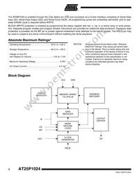 AT25P1024W1-10SI-2.7 Datasheet Page 2