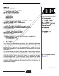 AT26DF161-SU Datasheet Cover