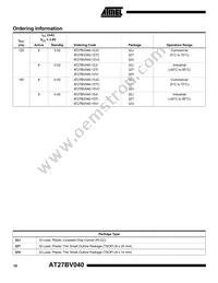 AT27BV040-15VI Datasheet Page 10