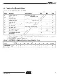 AT27C040-70TU Datasheet Page 7