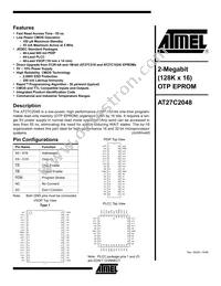 AT27C2048-90VI Datasheet Cover