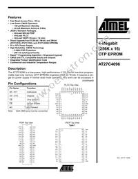 AT27C4096-90VI Datasheet Cover