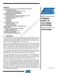 AT27LV020A-12TU Datasheet Cover